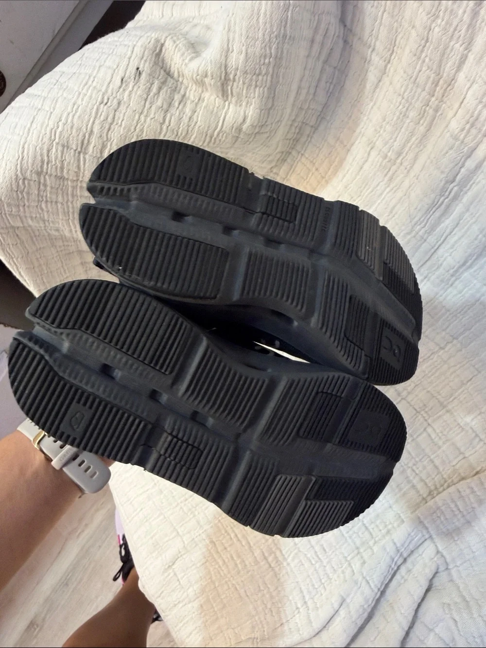 On Running Kids Black Mesh Athletic Sneakers